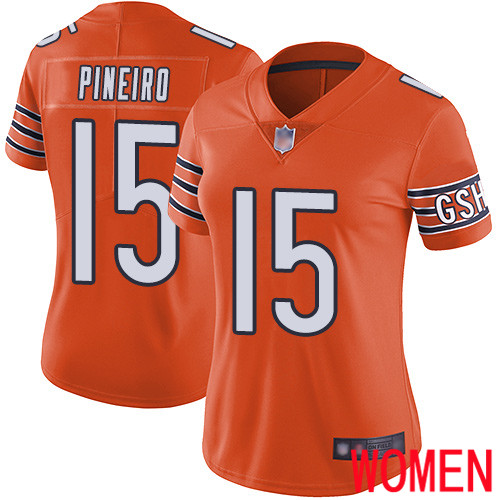 Chicago Bears Limited Orange Women Eddy Pineiro Alternate Jersey NFL Football #15 Vapor Untouchable->youth nfl jersey->Youth Jersey